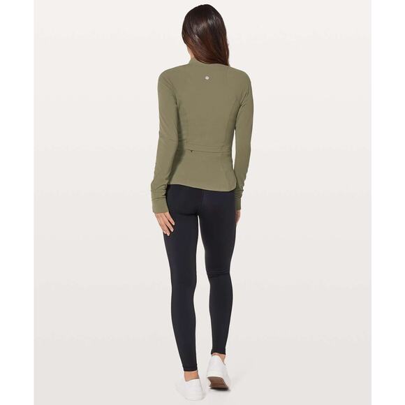 Lululemon 'The Ease' Olive Green Full Zip Jacket Women’s Size 8 - Picture 8 of 8